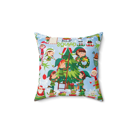 Elf Squad Christmas Pillow - Festive Holiday Decor